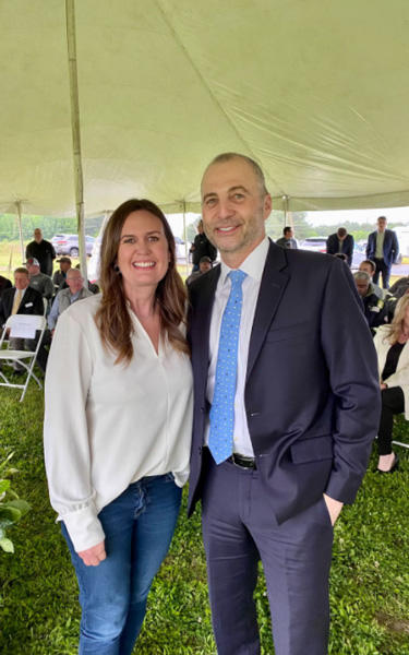 Arkansas Governor Sarah Huckabee Sanders and Veolia North America's Jon Freedman